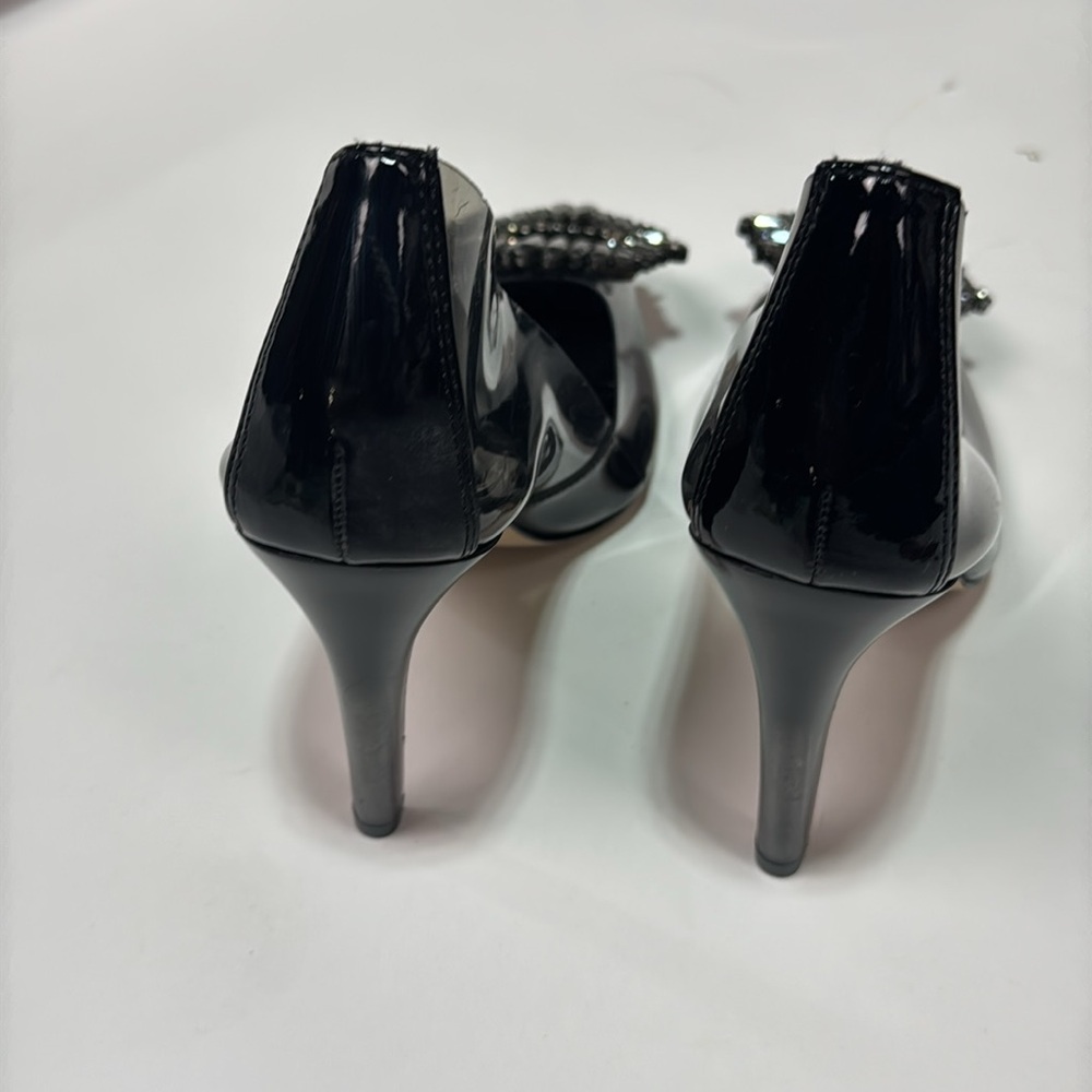 Good American Cinder-F*CKING-RELLA Jeweled Pump In Light Smoke Size 8 - Picture 5 of 6